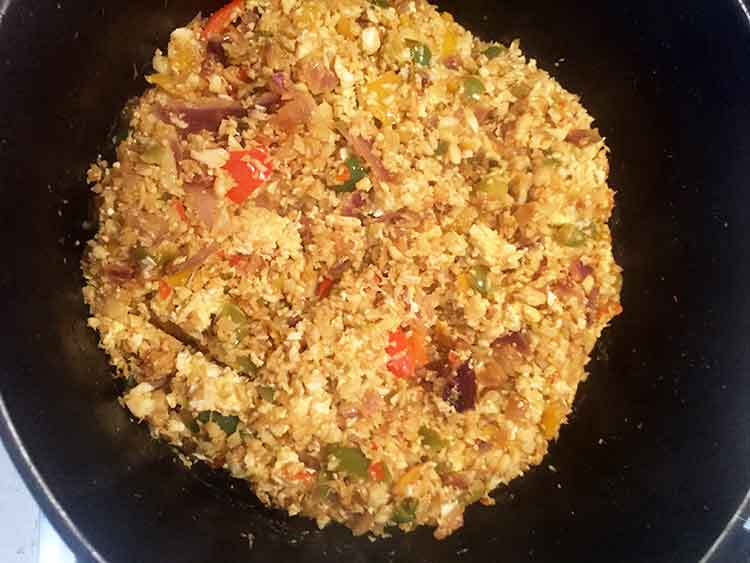 photo of keto-cauliflower-egg-fried rice.